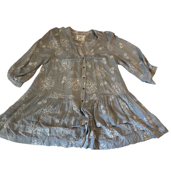 Anthropologie Holding Horses Pavón Ruffle Tiered Button Down Tunic Top Peasant M - Picture 6 of 14